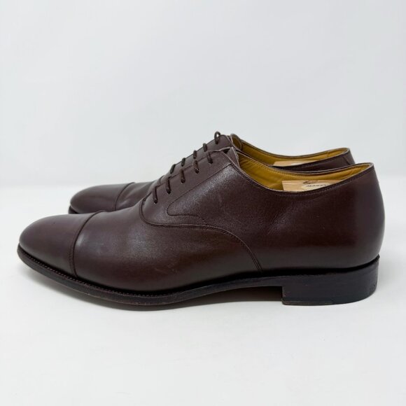 Meermin Brown Leather Oxford Cap Toe Dress Shoes Men's Size 11.5 Made in Spain - Picture 3 of 10